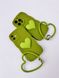Чохол Хвилястий з тримачем серцем для iPhone 12 PRO Green