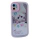 Чохол Cute Cat Mirror Case для iPhone 12 Pink