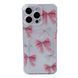 Чехол прозрачный с карманом ASH PRINT для iPhone 13 PRO MAX Bow Pink - ash-mobile.com.ua - фото 1