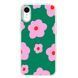 Чохол прозорий Print Flower Color with MagSafe для iPhone XR Flower Green - ash-mobile.com.ua - фото 1