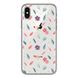 Чехол прозрачный Print Flower для iPhone XS MAX Purple - ash-mobile.com.ua - фото 1