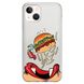 Чехол прозрачный Print FOOD для iPhone 13 MINI Burger eat