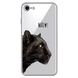 Чехол прозрачный Print Meow для iPhone 7 | 8 | SE 2 | SE 3 Pantera Black