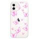 Чохол прозорий Print Butterfly with MagSafe для iPhone 12 | 12 PRO Light Pink купити