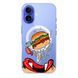 Чехол прозрачный Print FOOD with MagSafe для iPhone 17 Burger eat
