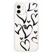 Чохол прозорий Print Love Kiss with MagSafe для iPhone 12 MINI Heart Black купити