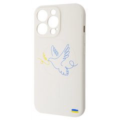 Чехол WAVE Ukraine Edition Case with MagSafe для iPhone 13 PRO MAX Dove of peace Antique White
