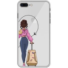 Чохол прозорий Print для iPhone 7 Plus | 8 Plus Adventure Girls Beige Bag купити