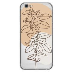 Чехол прозрачный Print Leaves для iPhone 6 Plus | 6s Plus Flowerpot купить