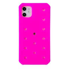 Чохол Crocsі Case + 3шт Jibbitz для iPhone 12 | 12 PRO Electrik Pink купити