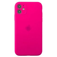 Чохол Silicone Case Full + Camera для iPhone 12 Electric Pink купити