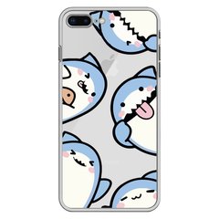 Чехол прозрачный Print Shark для iPhone 7 Plus | 8 Plus Shark More купить