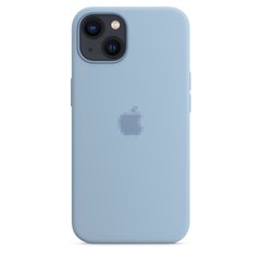 Чехол Silicone Case Full OEM+MagSafe для iPhone 13 MINI Blue Fog