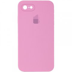 Чехол Silicone Case FULL+Camera Square для iPhone 7 | 8 | SE 2 | SE 3 Light Pink купить