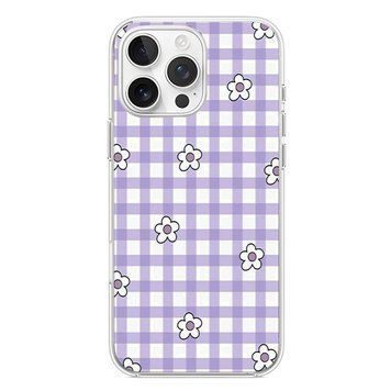 Чехол прозрачный Print Flower Color для iPhone 16 PRO MAX Flower Purple - ash-mobile.com.ua - фото 1