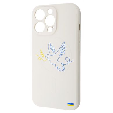 Чохол WAVE Ukraine Edition Case with MagSafe для iPhone 13 PRO MAX Dove of peace Antique White