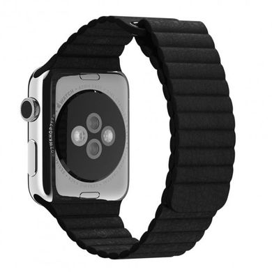 Шкіряний Ремінець Leather Loop Band для Apple Watch 38/40/41 mm Black купити