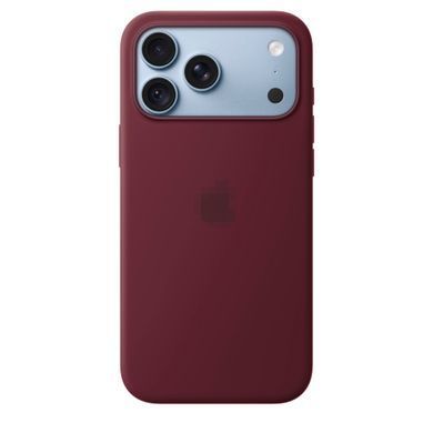 Чохол Silicone Case with MagSafe OEM для iPhone 18 PRO MAX Burgundy