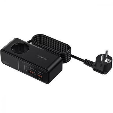Мережевий фільтр Proove Homester Pro 65W (AC + 2 Type-C + 2 USB) 1.5m Black - ash-mobile.com.ua - фото 3