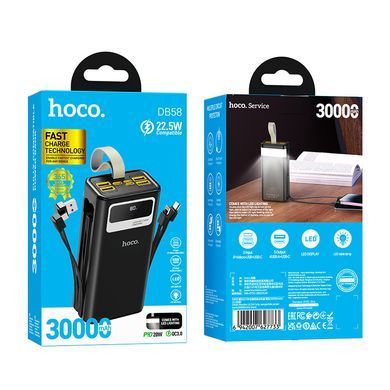 Портативная Батарея Hoco DB58 22.5W 30000mAh Black - ash-mobile.com.ua - фото 8