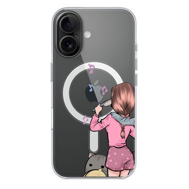 Чохол прозорий Print Home Girls with MagSafe для iPhone 17 Pink