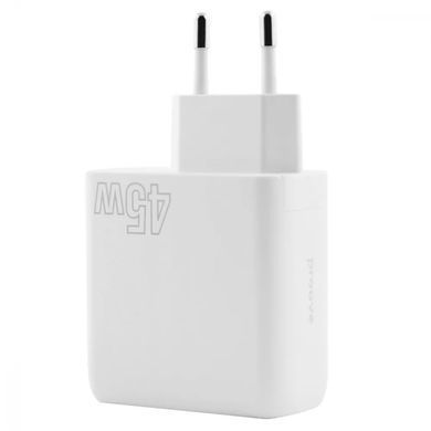 МЗП Proove Silicone Power 45W (Type-C + USB) White - ash-mobile.com.ua - фото 2