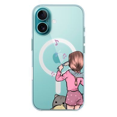 Чохол прозорий Print Home Girls with MagSafe для iPhone 17 Pink