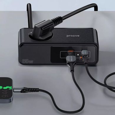 Мережевий фільтр Proove Homester Pro 65W (AC + 2 Type-C + 2 USB) 1.5m Black - ash-mobile.com.ua - фото 5