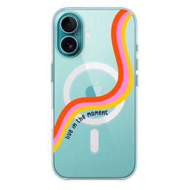 Чохол прозорий Print Mood swings with MagSafe для iPhone 17 Air Live in the moment