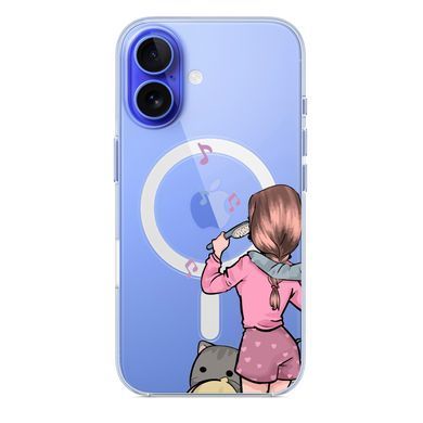 Чохол прозорий Print Home Girls with MagSafe для iPhone 17 Pink