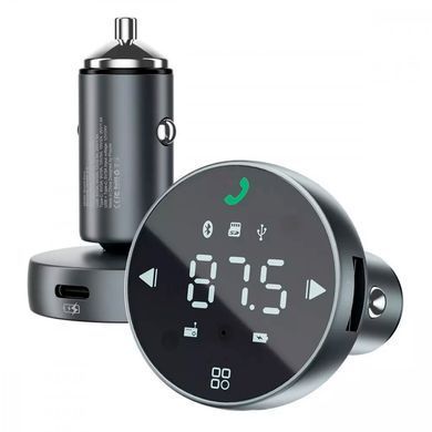 Автомобільний ЗП Proove FM Launcher Sound Sync 30W (PD+QC3.0) Type-C+USB Gray - ash-mobile.com.ua - фото 4