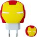 Защитный чехол для блока ЗУ + Клипса для кабеля Iron Man Red/Yellow