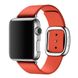 Ремешок Modern Buckle Leather для Apple Watch 42/44/45/49 mm Red/Silver