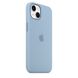 Чохол Silicone Case Full OEM+MagSafe для iPhone 13 MINI Blue Fog