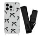 Чохол прозорий з ремінцем Print Mood swings для iPhone 15 Plus Bow Black/Black