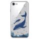 Чехол прозрачный Print Animal Blue для iPhone 7 | 8 | SE 2 | SE 3 Whale купить