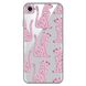 Чехол прозрачный Print Meow для iPhone 7 | 8 | SE 2 | SE 3 Leopard Pink купить