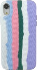 Чехол Braided Rainbow Case Full для iPhone XR White/Glycine купить