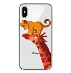 Чохол прозорий Print Lion King для iPhone X | XS Giraffe/Simba купити
