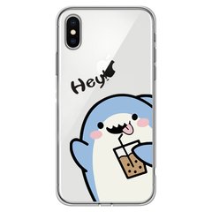 Чехол прозрачный Print Shark для iPhone X | XS Shark Cocktail купить