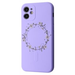 Чехол WAVE Minimal Art Case with MagSafe для iPhone 11 Light Purple/Wreath купить