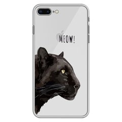 Чохол прозорий Print Meow для iPhone 7 Plus | 8 Plus Pantera Black купити