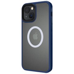 Чохол Shadow Matte Metal Buttons with MagSafe для iPhone 13 Blue