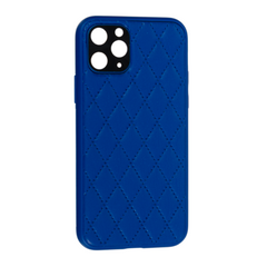 Чохол Leather Case QUILTED+CAMERA для iPhone 12 PRO Blue купити