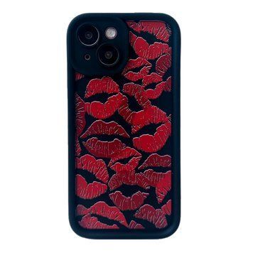 Чехол Lips Case для iPhone 13 Black - ash-mobile.com.ua - фото 1