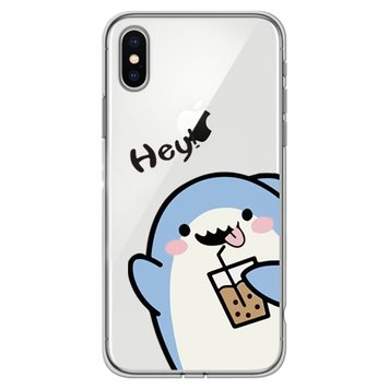 Чехол прозрачный Print Shark для iPhone X | XS Shark Cocktail - ash-mobile.com.ua - фото 1