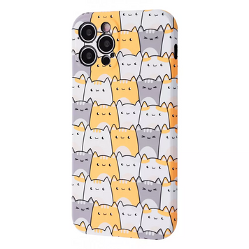 Чохол WAVE NEON X LUXO для iPhone XR Cats Big Yellow/Gray - ash-mobile.com.ua - фото 1