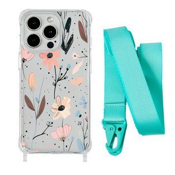 Чохол прозорий з ремінцем Print Flower для iPhone 11 PRO MAX Floral Dream/Spearmint - ash-mobile.com.ua - фото 1