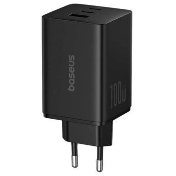 МЗП Baseus EnerFill FE11 Fast Charger 100W ( 2Type-C+USB ) Black - ash-mobile.com.ua - фото 1