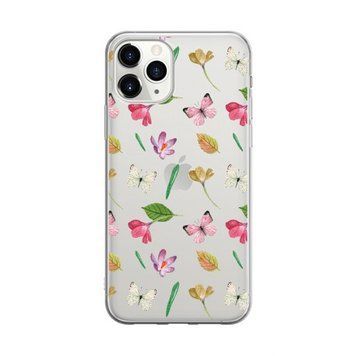 Чохол прозорий Print Butterfly для iPhone 11 PRO MAX Pink/White - ash-mobile.com.ua - фото 1